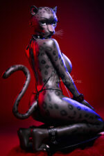 165cm Black Leopard Girl Furry Sex Doll - Velara2 - Image 24